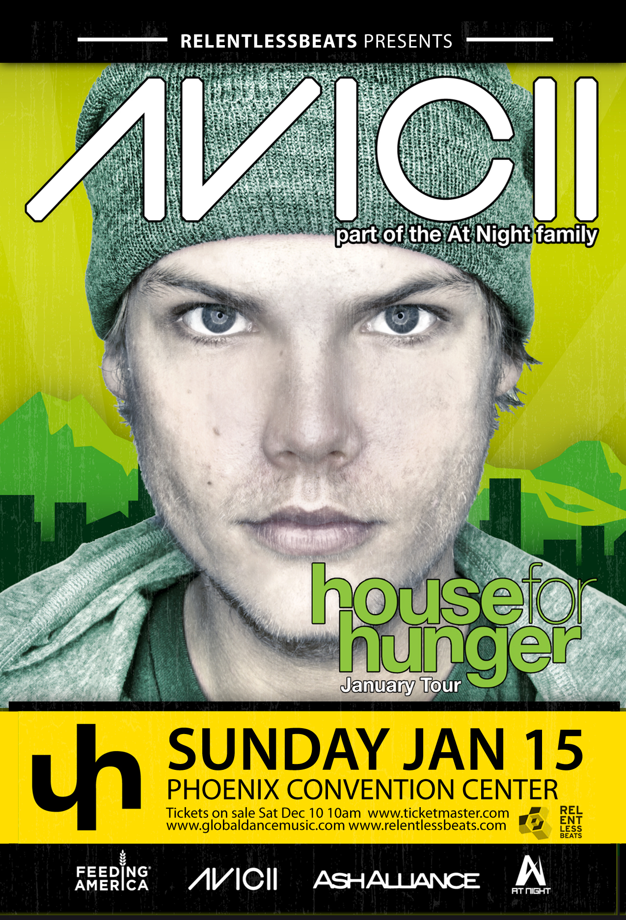 House for Hunger Tour ft. Avicii on 01/15/12