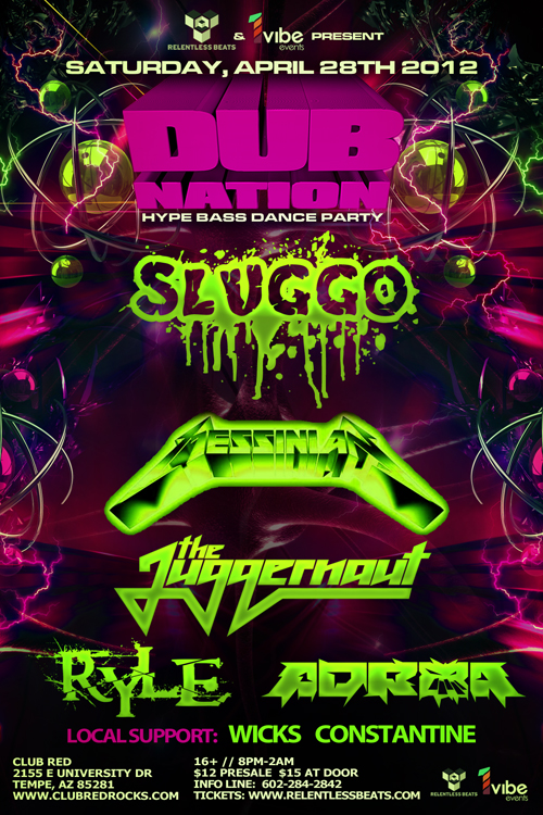 Dub Nation ft. Sluggo + More @ Club Red on 04/28/12