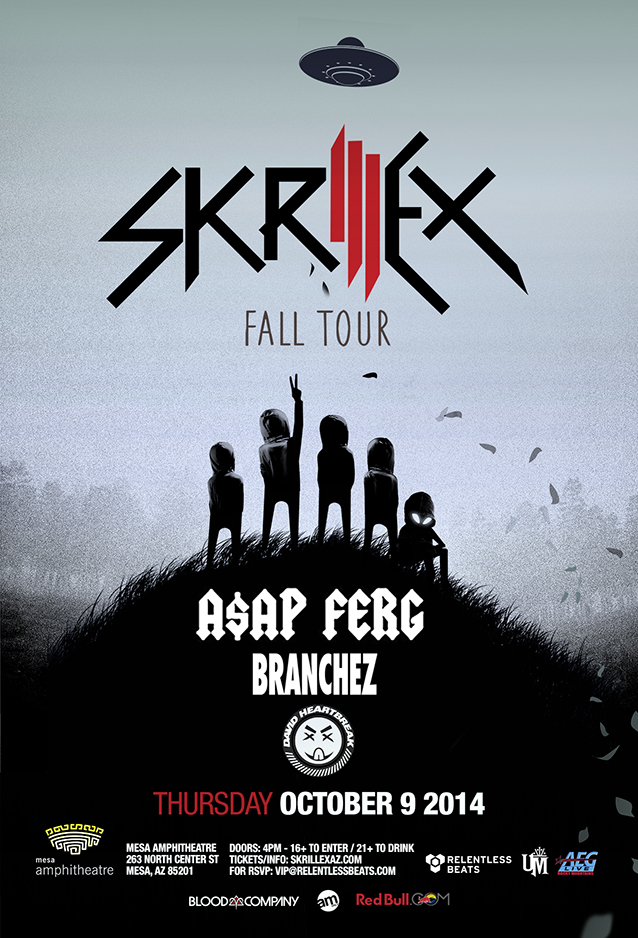 Skrillex Fall Tour @ Mesa Amphitheatre on 10/09/14