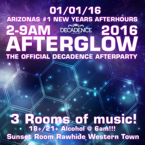 Afterglow: The Official Decadence Afterparty on 01/01/16