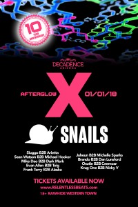 Afterglow X ft. Snails - Decadence Afterparty on 01/01/18