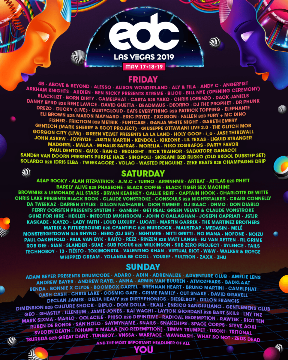 EDC Reveals Massive 2019 Lineup–90% Sold Out! | Relentless Beats