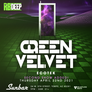 Green Velvet - Second Show Added! on 04/22/21
