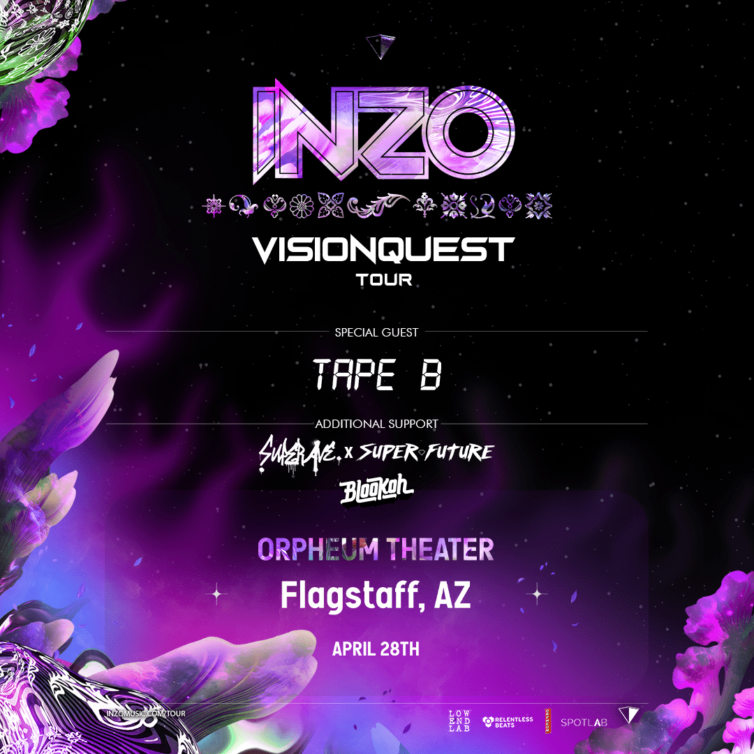 Flyer for INZO presents Visionquest at Orpheum