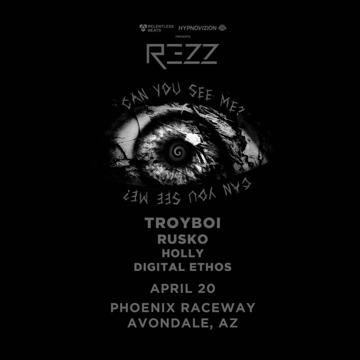Flyer for REZZ - Can You See Me?