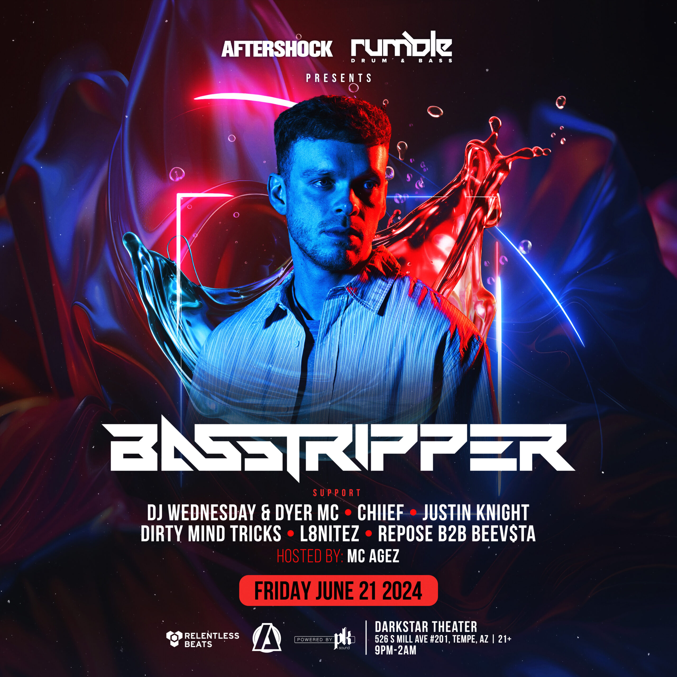 Basstripper Tempe Info - 06/21/24 - Darkstar | Relentless Beats