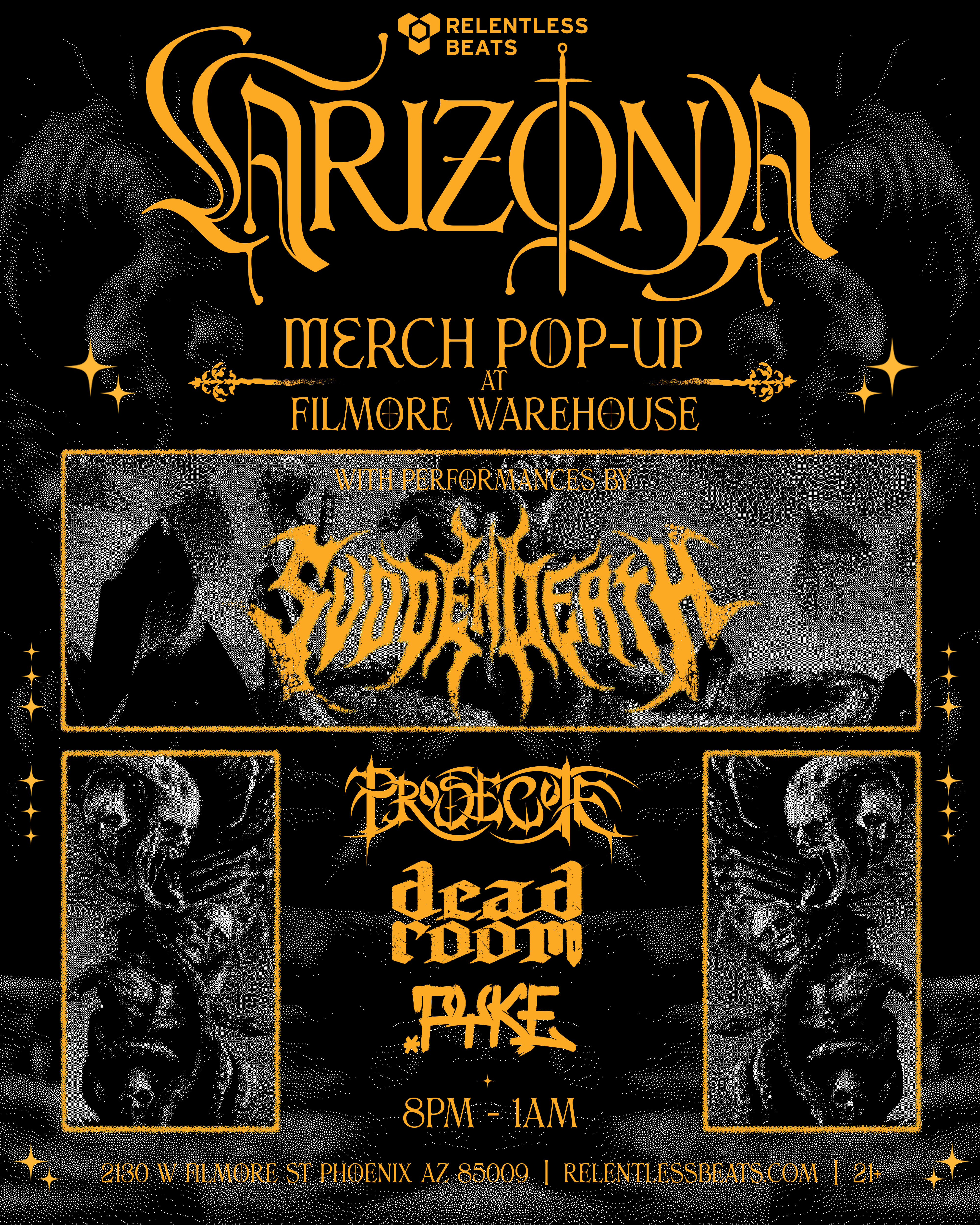 Svdden Death Pop-Up Phoenix Info - 10/04/25 - Fillmore Warehouse