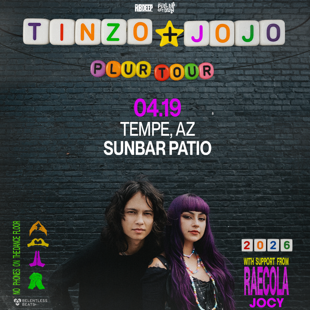 Flyer for Tinzo + Jojo – PLUR Tour
