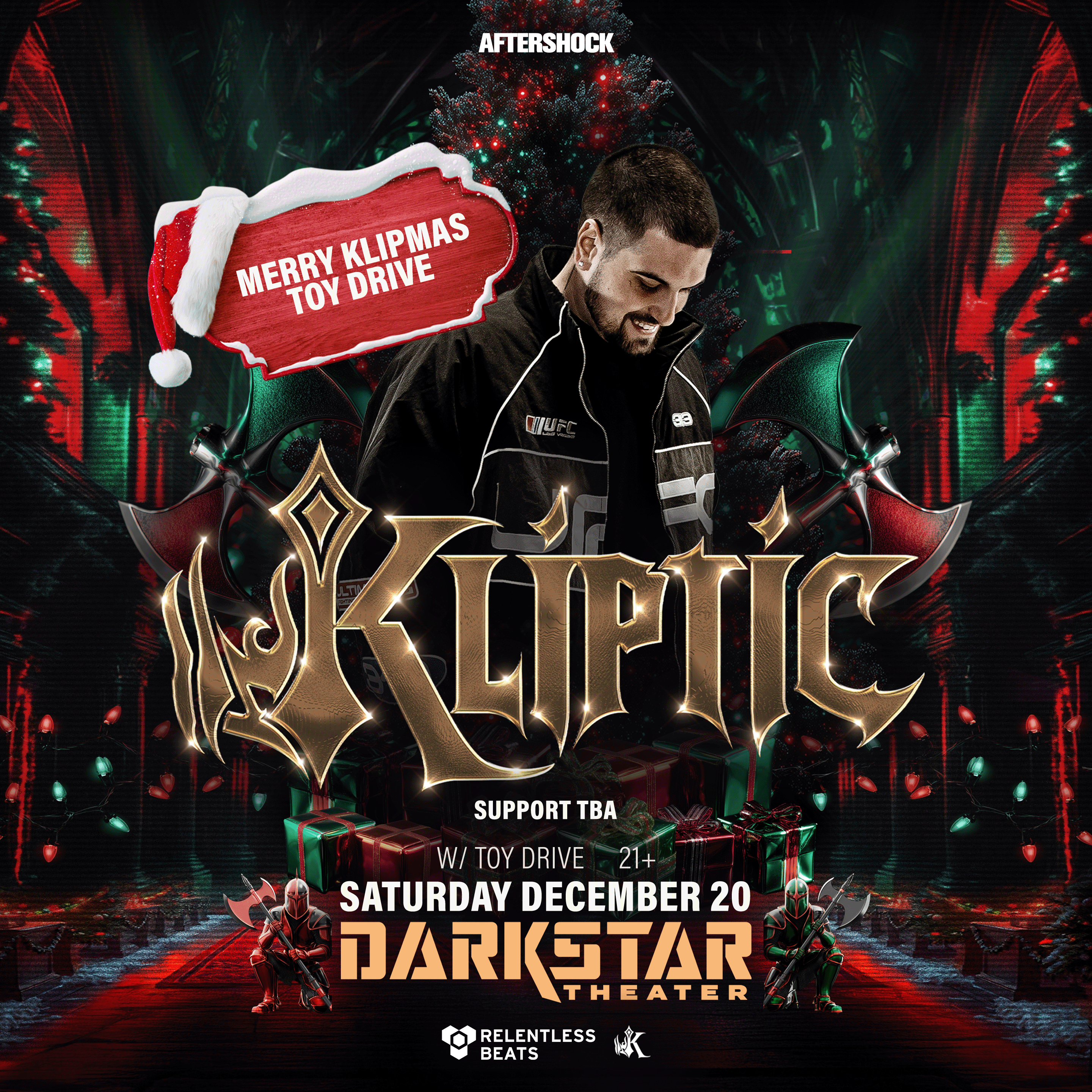 Kliptic Tempe Info - 12/20/25 - Darkstar | Relentless Beats