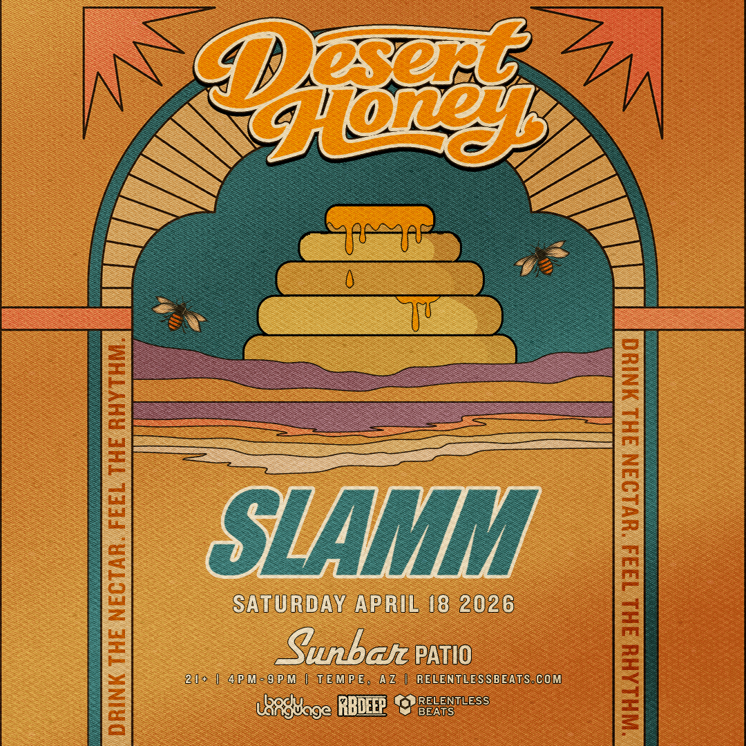 Flyer for SLAMM | Desert Honey Day Party 