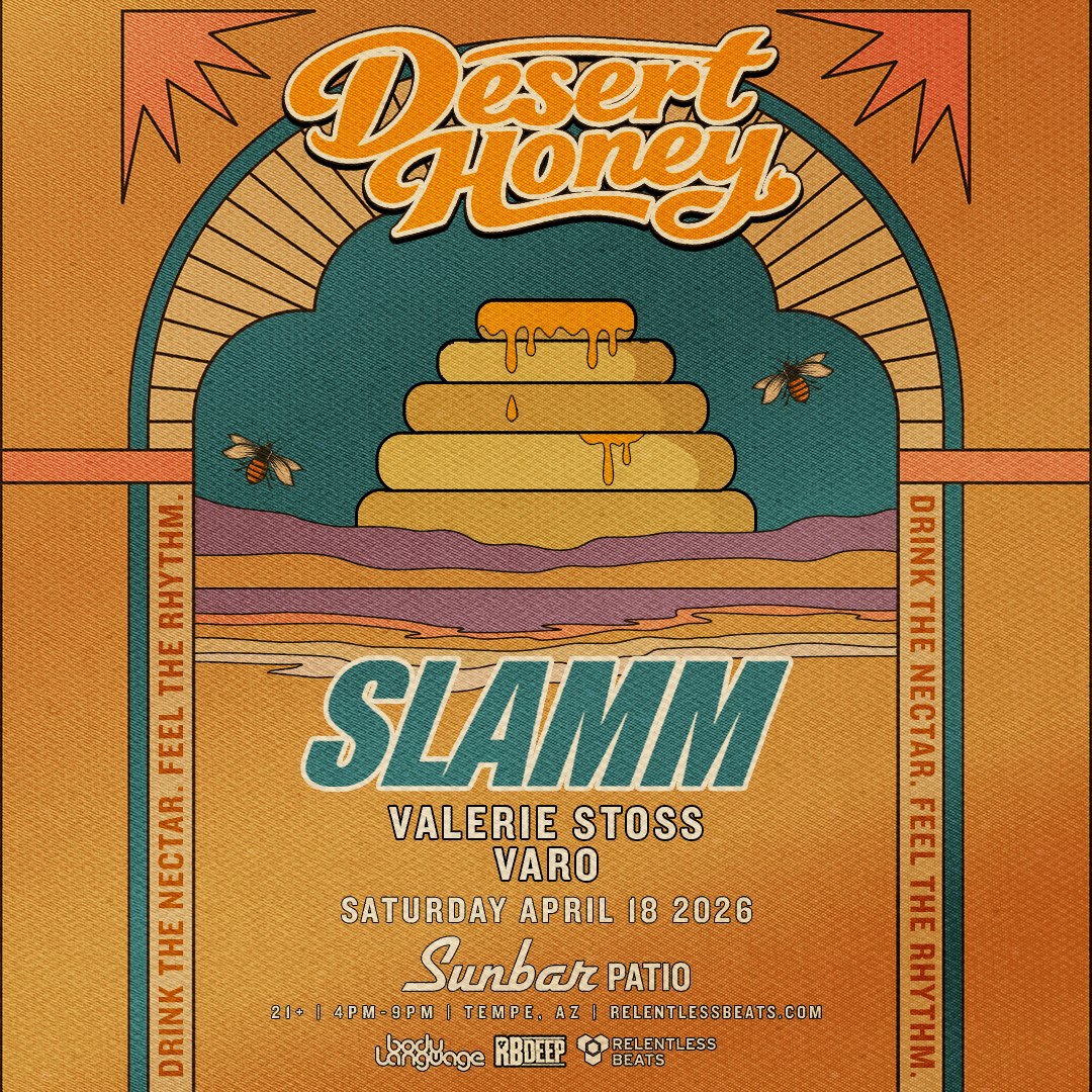 Flyer for SLAMM | Desert Honey Day Party 