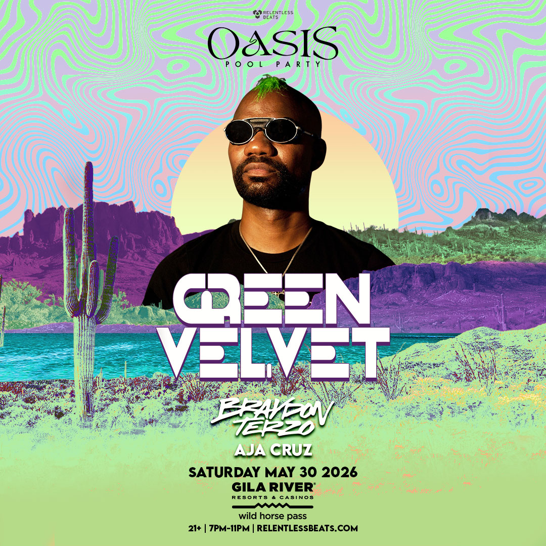 Flyer for Green Velvet | Oasis Pool Party